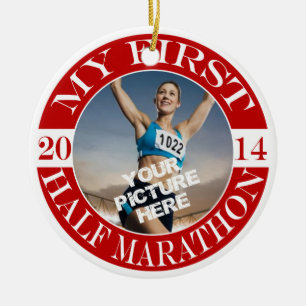 Mijn eerste halve marathonfotoornament - 2014 keramisch ornament