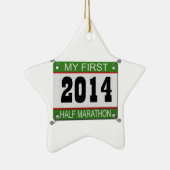 Mijn eerste halve marathonversiering - 2014 keramisch ornament (Rechts)