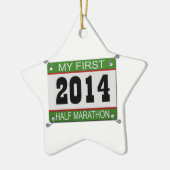 Mijn eerste halve marathonversiering - 2014 keramisch ornament (Links)