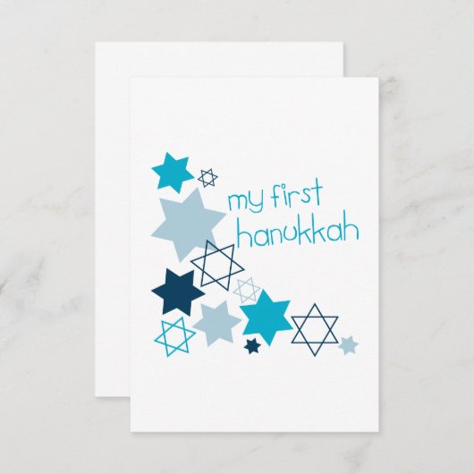 Mijn eerste hanukkah bedankkaart (Voorkant / Achterkant)