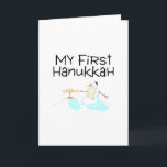 Mijn eerste hanukkah (Snowman) Feestdagen Kaart<br><div class="desc">Mijn eerste hanukkah (Snowman)</div>