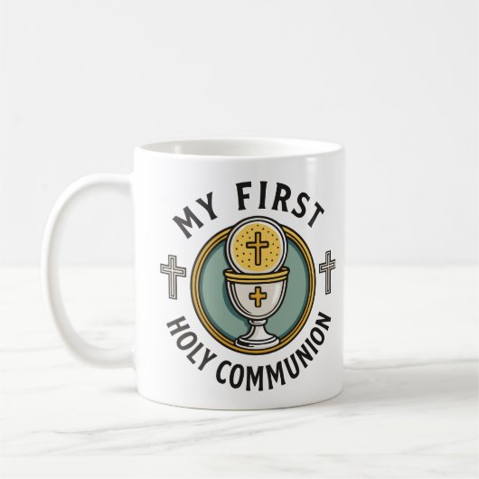 Mijn eerste Heilige Communie Eucharistie 1e Christ Koffiemok (Links)