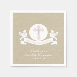 Mijn eerste Heilige Communie Meisje Gepersonalisee Servet