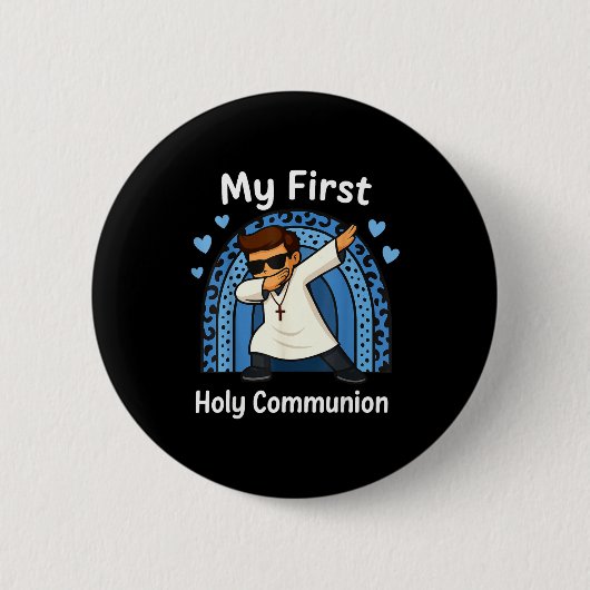 Mijn Eerste Heilige Communie Ronde Button 5,7 Cm (Voorkant)