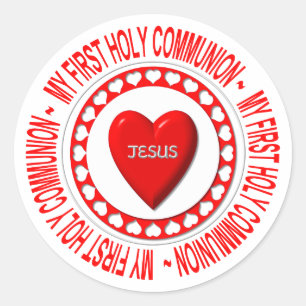 Mijn eerste Heilige Communie Ronde Sticker