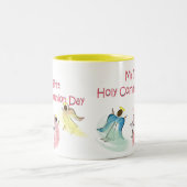 Mijn eerste Heilige Communiedag Tweekleurige Koffiemok (Center)