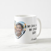 Mijn eerste held is Custom hartvormige Foto Koffiemok (Voorkant rechts)