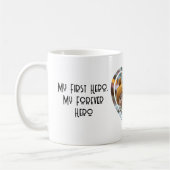 Mijn eerste held is Custom hartvormige Foto Koffiemok (Links)