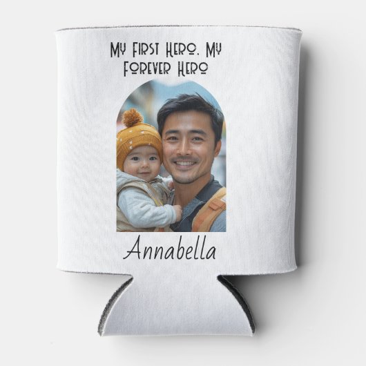 Mijn eerste held Mijn eeuwige held quote Blikjeskoeler (Voorkant)