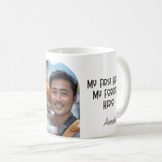 Mijn eerste held Mijn eeuwige held quote Koffiemok (Voorkant rechts)