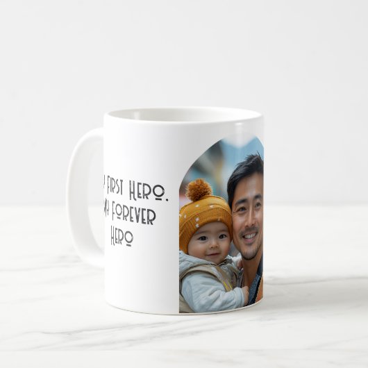 Mijn eerste held Mijn eeuwige held quote Koffiemok (Voorkant links)