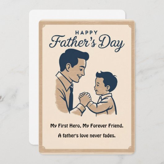 Mijn eerste heldin: de Kaart van Vaderdag (Voorkant / Achterkant)