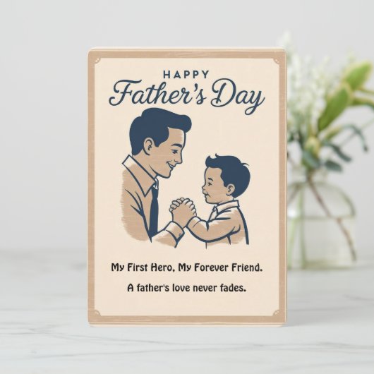 Mijn eerste heldin: de Kaart van Vaderdag (Staand voorkant)