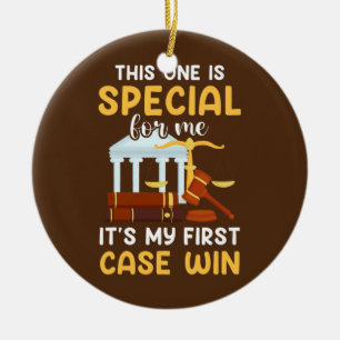 Mijn eerste Hoesje Win Funny Lawyer Law School Keramisch Ornament
