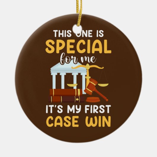 Mijn eerste Hoesje Win Funny Lawyer Law School Keramisch Ornament (Voorkant)