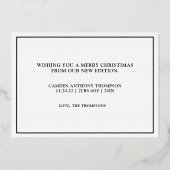 Mijn eerste horizontale kerstfoto folie feestdagenkaart (Achterkant)