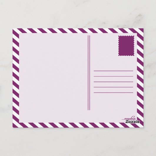 mijn eerste huis ( mod mauve ) briefkaart (Achterkant)