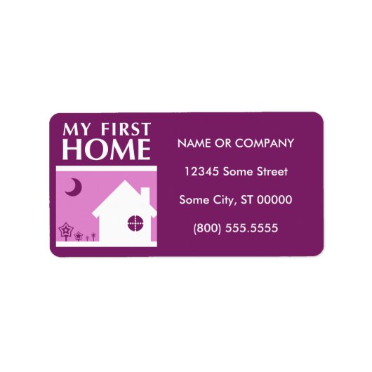 mijn eerste huis ( mod mauve ) etiket (Voorkant)