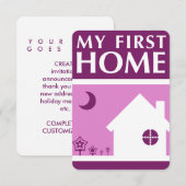 mijn eerste huis ( mod mauve ) kaart (Voorkant / Achterkant)