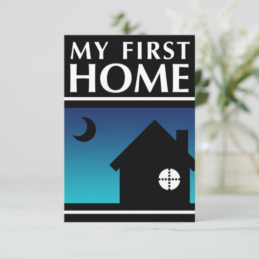 mijn eerste huis ( mod sunset ) kaart (Staand voorkant)