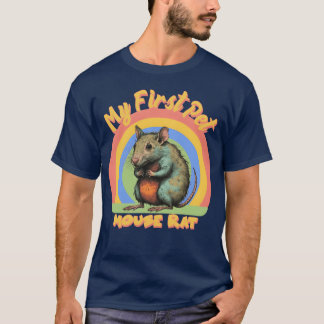 Mijn eerste huisdier Muis Rat Vintage kleurrijke s T-shirt