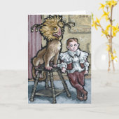 Mijn eerste huisje 2 - Blanco binnenin surrealisti Kaart (Gele Bloem)