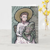 Mijn eerste huisje 3 - Blanco binnenin surrealisti Kaart (Gele Bloem)