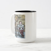 Mijn eerste huisnummer 2 - Surreal Odd Gothic Tweekleurige Koffiemok (Voorkant links)