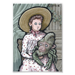 Mijn eerste huisnummer 3 - Surreal Odd Gothic Foto Afdruk