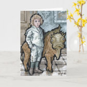 Mijn eerste huisnummer 4 - Blanco binnenin surreal Kaart (Gele Bloem)