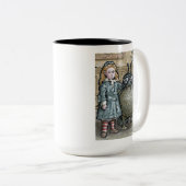 Mijn eerste huisnummer 5 - Surreal Odd Gothic crea Tweekleurige Koffiemok (Voorkant rechts)