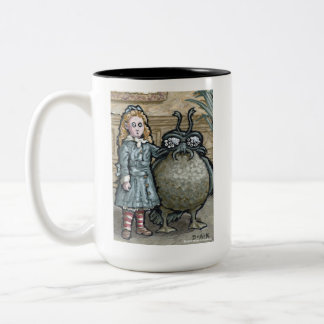 Mijn eerste huisnummer 5 - Surreal Odd Gothic crea Tweekleurige Koffiemok