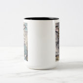 Mijn eerste huisnummer 8 - Surreal Odd Gothic crea Tweekleurige Koffiemok (Center)