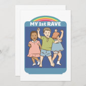 Mijn eerste  illustratie Rave Kaart (Voorkant / Achterkant)