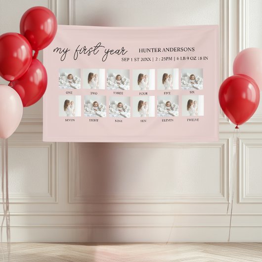 Mijn eerste jaar 12-foto roze | Het eerste jaar va Spandoek