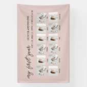 Mijn eerste jaar 12-foto roze | Het eerste jaar va Spandoek (Verticaal)