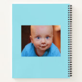 Mijn eerste jaar 2023 Modern Cutout Baby Foto Blau Notitieboek (Achterkant)