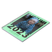 Mijn eerste jaar 2023 Moderne Cutout Baby Foto gro Notitieboek (Linkerzijde)