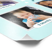 "Mijn eerste jaar" Baby Boy Keepomwille Collage Po Foto Afdruk (Hoek)