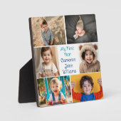 Mijn eerste jaar Baby Boy Photo Collage Schattigee Fotoplaat (Voorkant)