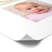 Mijn eerste jaar Baby, naam 12 Foto Collage Poster (Hoek)