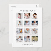 Mijn eerste jaar briefkaart (Voorkant / Achterkant)