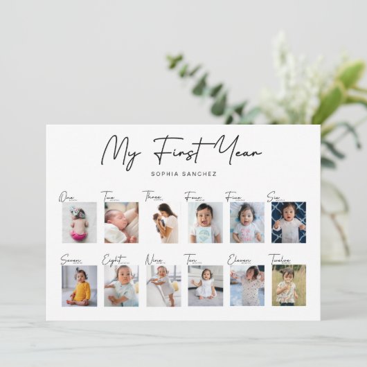 Mijn eerste jaar fotocollage (Staand voorkant)