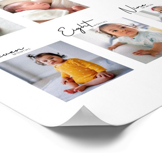 Mijn eerste jaar fotocollage poster (Hoek)