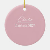 Mijn eerste jaar op Pointe gepersonaliseerd Orname Keramisch Ornament (Achterkant)