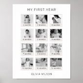 Mijn eerste jaar Poster Zwart & Wit (Voorkant)