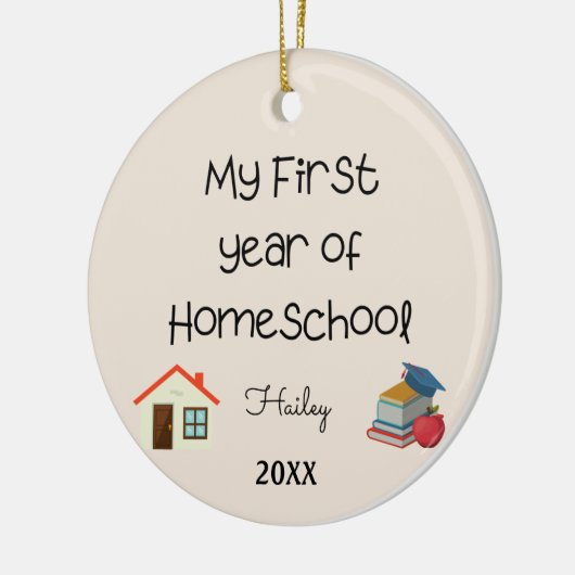 Mijn eerste jaar van de ornament van de Thuisschoo (Links)