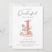 Mijn eerste kerst 1e verjaardag kaart (Voorkant)