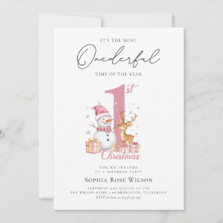 Mijn eerste kerst 1e verjaardag kaart