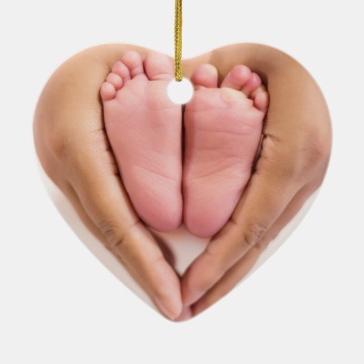 Mijn eerste kerst 2 babyfoto elegant keramisch ornament (Achterkant)